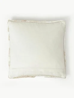 Baumwoll-Kissenhülle Sela mit getuftetem Pflanzen-Motiv