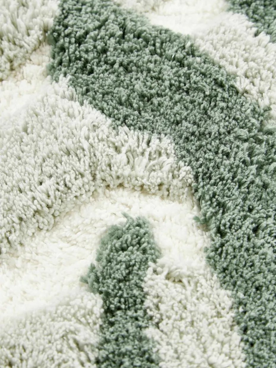 Baumwoll-Kissenhülle Sela mit getuftetem Pflanzen-Motiv