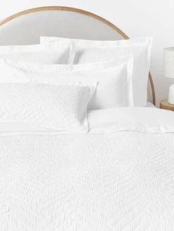 Baumwoll-Kopfkissenbezug Jonie mit strukturierter Oberfläche und Stehsaum