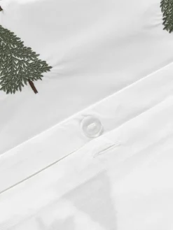 Baumwollperkal-Kopfkissenbezug Darina mit Tannenbäumen