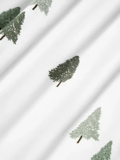 Baumwollperkal-Kopfkissenbezug Darina mit Tannenbäumen