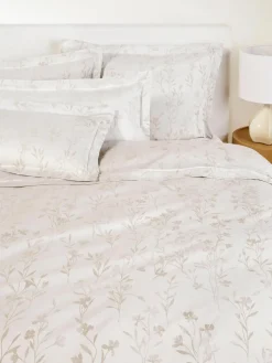 Baumwollsatin-Bettdeckenbezug Hurley mit Jacquard-Muster