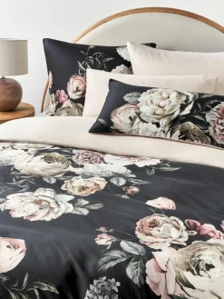 Baumwollsatin-Bettdeckenbezug Blossom