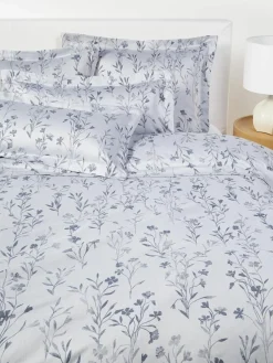 Baumwollsatin-Bettdeckenbezug Hurley mit Jacquard-Muster