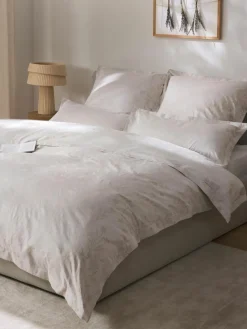 Baumwollsatin-Bettdeckenbezug Hurley mit Jacquard-Muster