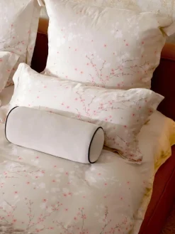 Baumwollsatin-Bettdeckenbezug Sakura mit Blumen-Print