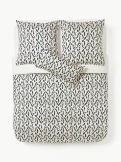 Baumwollsatin-Bettdeckenbezug Cadence mit abstraktem Muster