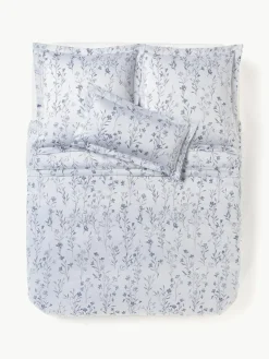 Baumwollsatin-Bettdeckenbezug Hurley mit Jacquard-Muster