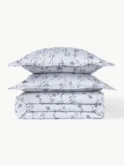 Baumwollsatin-Bettdeckenbezug Hurley mit Jacquard-Muster