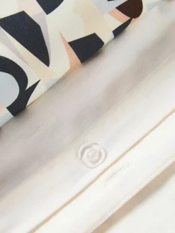 Baumwollsatin-Bettdeckenbezug Cadence mit abstraktem Muster