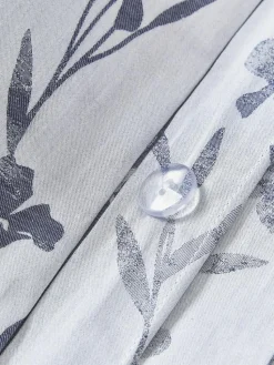 Baumwollsatin-Bettdeckenbezug Hurley mit Jacquard-Muster