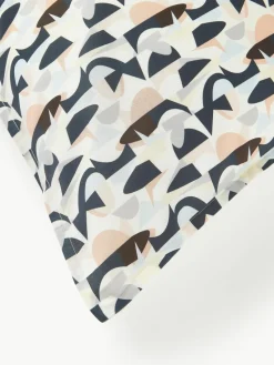 Baumwollsatin-Bettdeckenbezug Cadence mit abstraktem Muster