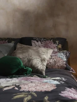 Baumwollsatin-Bettdeckenbezug Margot mit Blumen-Print