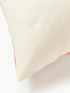 Baumwollsatin-Kopfkissenbezug Fiorella mit Blumen-Print