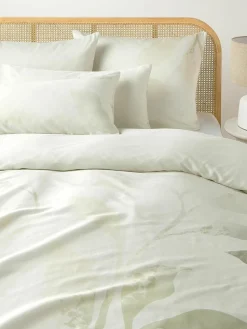 Baumwollsatin-Kopfkissenbezug Marino mit floralem Print