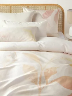 Baumwollsatin-Kopfkissenbezug Marino mit floralem Print