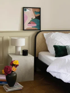 Beistelltisch Lesley in Travertin-Optik