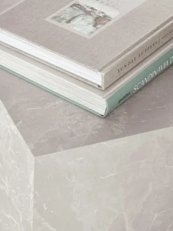 Beistelltisch Lesley in Travertin-Optik