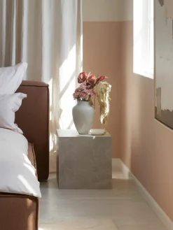 Beistelltisch Lesley in Travertin-Optik