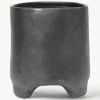 Übertopf Esca aus Steinzeug, H 18 cm