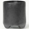 Übertopf Esca aus Steinzeug, H 21 cm