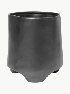 Übertopf Esca aus Steinzeug, H 21 cm