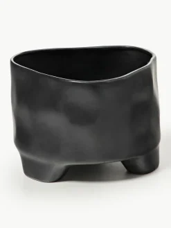 Übertopf Esca aus Steinzeug, H 24 cm