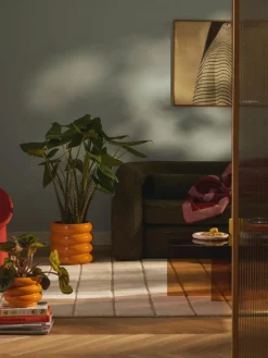 Übertopf Rudi aus Steinzeug, H 30 cm