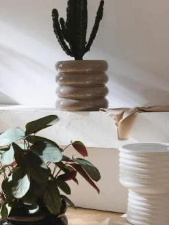 Übertopf Rudi aus Steinzeug, H 30 cm