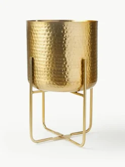 Übertopf-Set Nives aus Metall in Hammerschlag-Optik, 2er-Set