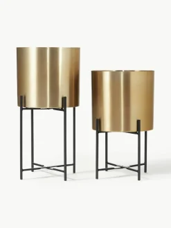 Übertöpfe Mina aus Metall, 2er-Set