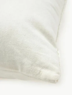 Bestickte Baumwoll-Kissenhülle Izad mit Hoch-Tief-Struktur