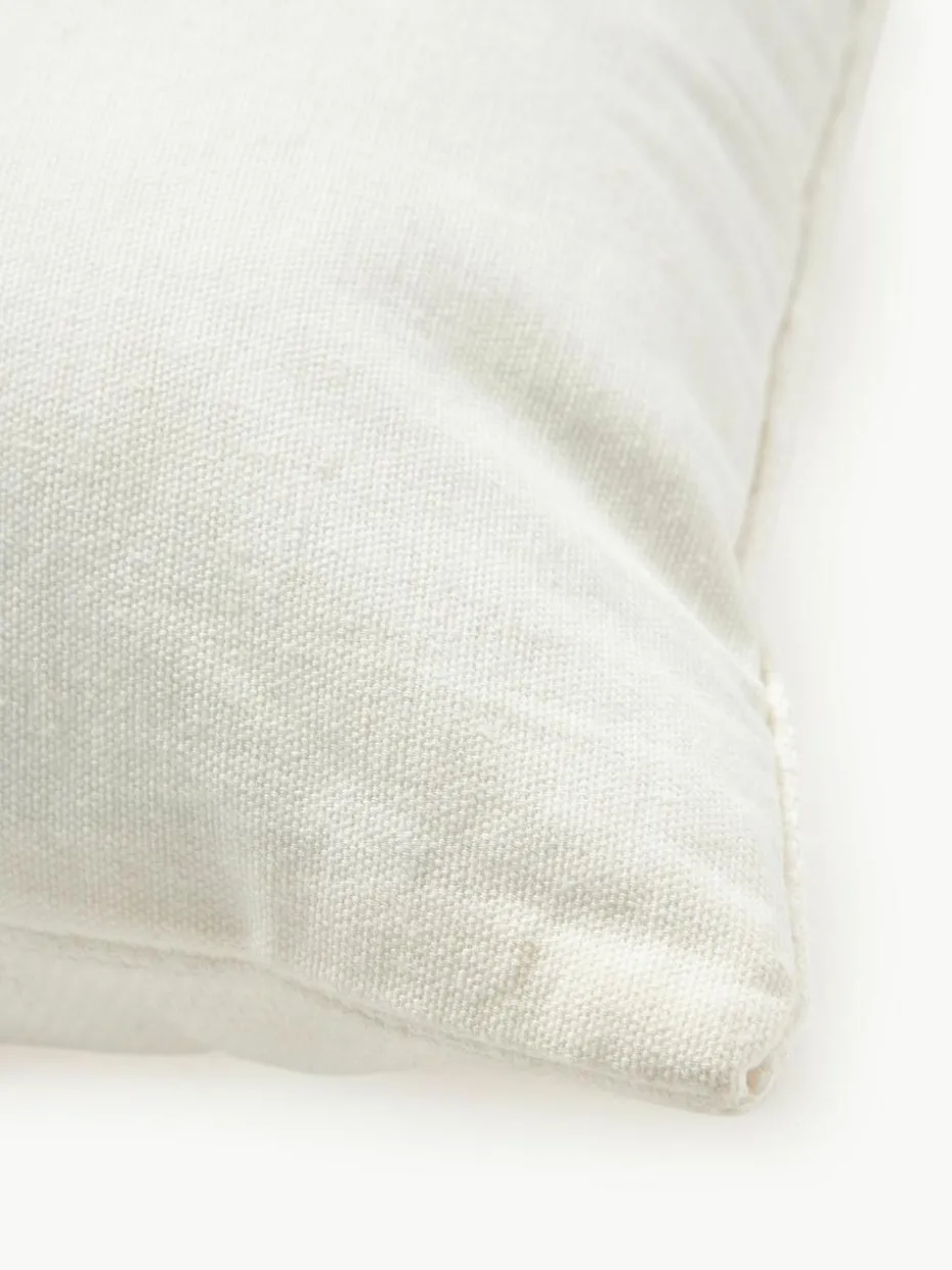 Bestickte Baumwoll-Kissenhülle Izad mit Hoch-Tief-Struktur