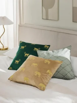 Bestickte Samt-Kissenhülle Legong