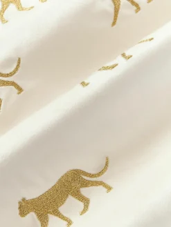 Bestickte Samt-Kissenhülle Cheetah