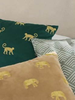 Bestickte Samt-Kissenhülle Legong