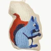 Bestickte Stoff-Baumanhänger Squirrel, 2 Stück