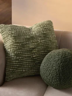 Bestickte Woll-Kissenhülle Jaira