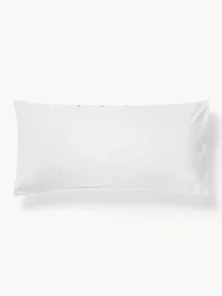 Bestickter Baumwollperkal-Kopfkissenbezug Rudy mit Weihnachtsmotiven