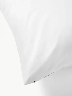 Bestickter Baumwollperkal-Kopfkissenbezug Rudy mit Weihnachtsmotiven