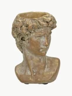 Beton-Übertopf David mit Antik-Finish