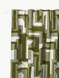 Blickdichter Chenille-Vorhang Felice mit Schlaufenband, 2 Stück