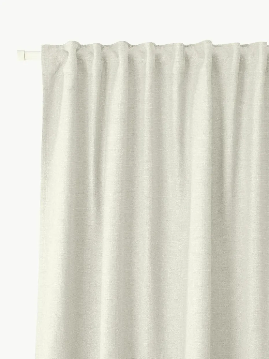 Blickdichter Vorhang Jensen mit Multiband, 2 Stück