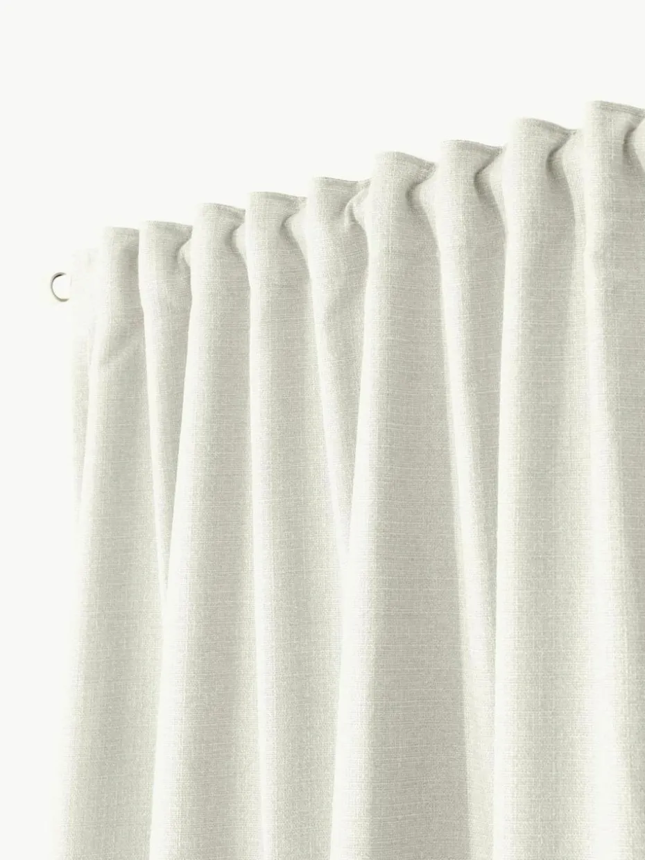 Blickdichter Vorhang Jensen mit Multiband, 2 Stück