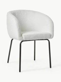 Bouclé-Armlehnstühle Alani, 2 Stück