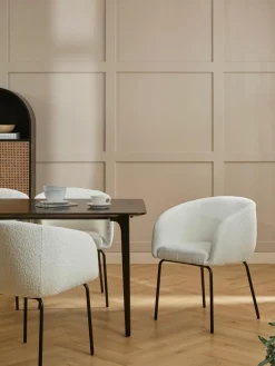 Bouclé-Armlehnstühle Alani, 2 Stück