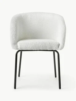 Bouclé-Armlehnstühle Alani, 2 Stück