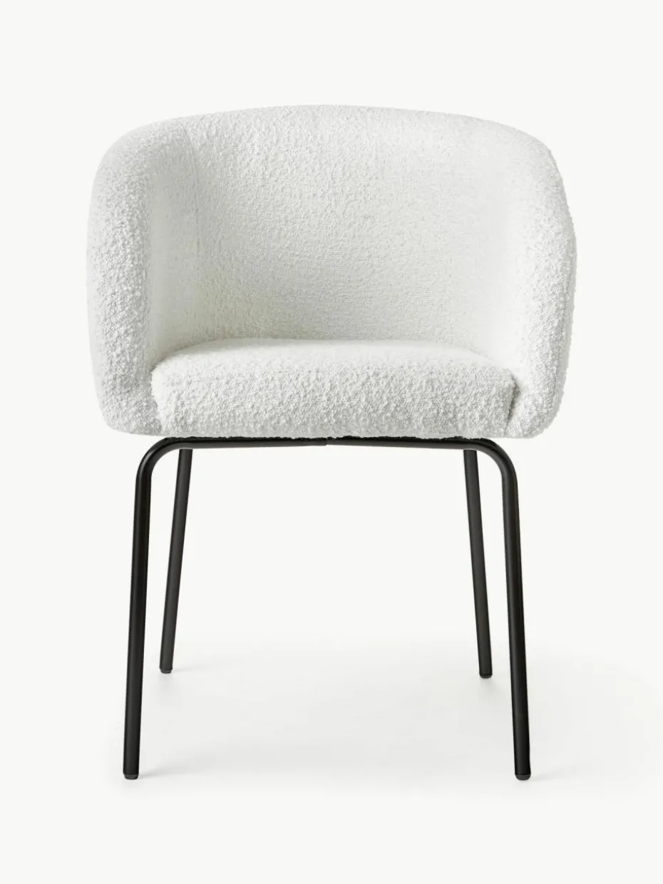 Bouclé-Armlehnstühle Alani, 2 Stück