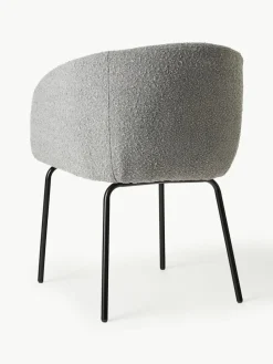 Bouclé-Armlehnstühle Alani, 2 Stück