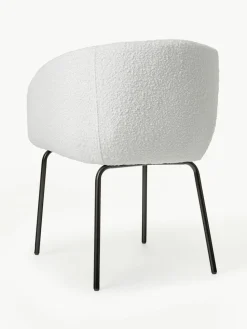 Bouclé-Armlehnstühle Alani, 2 Stück